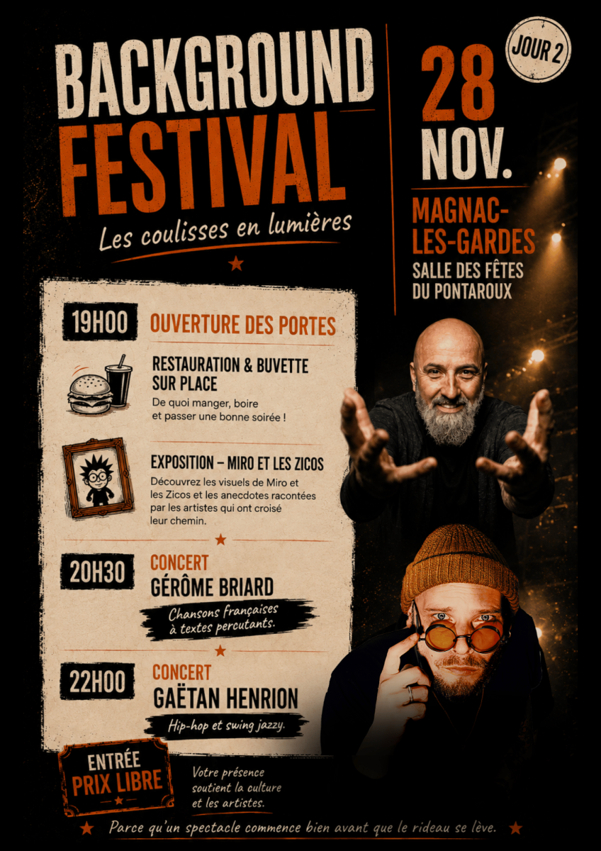 Background Festival, soirée concert chanson française contemporaines